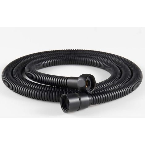 1 Tuyau de douche flexible Acier inoxydable 304 Raccords en laiton G1/2 Noir 1,5m Salle de bain (1/5)