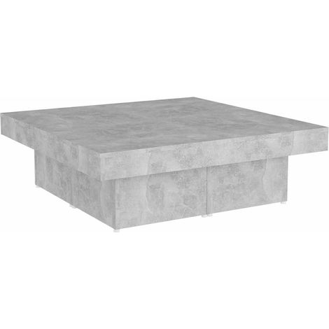 Maison Exclusive - Couchtisch Betongrau 90x90x28 cm Holzwerkstoff (1/5)