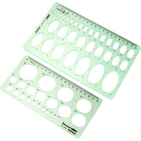 Happyyami Lot de 2 gabarits géométriques transparents en (1/5)
