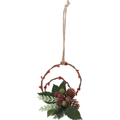 Handgefertigter Wandkranz aus Kiefernzapfen für Weihnachten, Geburtstage und Partys 6121 (1/5)