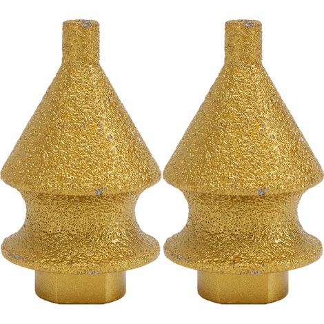 2 pièces 4 en 1 outil de meuleuse d'angle de foret de chanfrein de diamant pour chanfreiner le trou agrandissant l'arc de polissage coupe le carrelage en marbre de granit pierre en céramique 10-38mm (1/5)