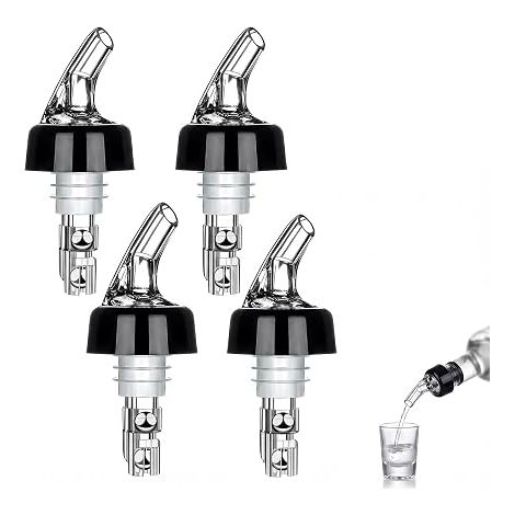 Bec Verseur Alcool 30ml Doseur Automatique Bouteille Plastique Verseur Liqueur Vin Cocktails Spiritueux Accessoires Bar Maison Transparent (1/5)