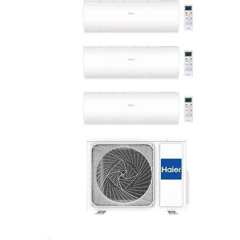 Haier Climatizzatore Trial split Pearl 9+9+18 con 4U75S2SR5FA Inverter R-32 Wi-Fi Classe A++/A+