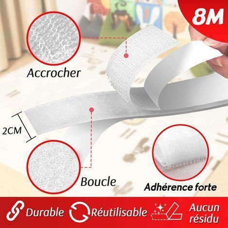 8 m selbstklebendes Klebeband – 20 mm breit – Stark haftend für glatte Oberflächen – Temperaturbeständig von -20° bis 80° – (1/4)