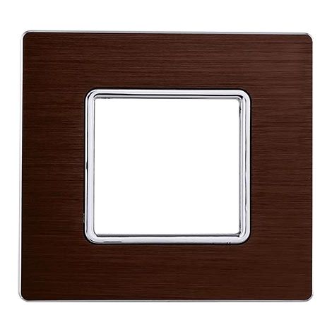 Kompatible abdeckrahmen Bticino Matix 2 module aluminium satiniert bronze-Farbe