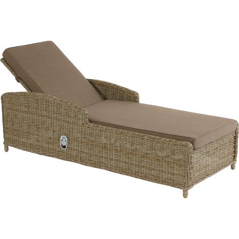 Inko Lounge-Liege Leona Rattanoptik Sonnenliege Loungeliege 3 Farben zur Wahl