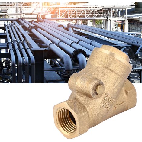 Clapet anti-retour en laiton, filetage NPT 1/2 po, type Y, unidirectionnel, pression 1,6 MPa, pour eau et gaz. (1/5)