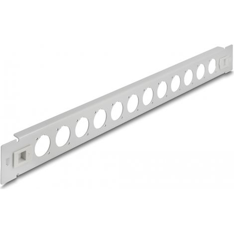 Delock Panel de ConexiÃ³n Tipo-D de 19, 12 puertos, sin herramientas, gris