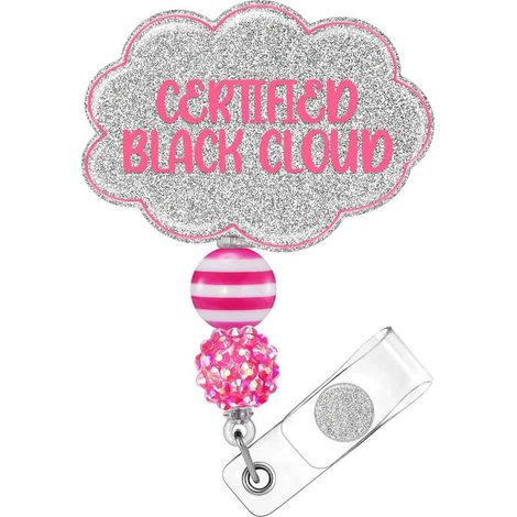 1 x porte-badge rétractable, boucle acrylique facile à tirer, design coloré, pour personnel et événements professionnels (1/5)