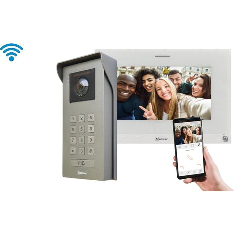 Golmar – Visiophone connecté WIFI 7" avec écran tactile – Transfert d'appel sur smartphone – Clavier à code – Interphone professionnel