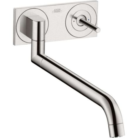 Axor Uno - Waschtisch-Einhebelmischer für Unterputzmontage, Oberfläche Edelstahl 38815800 (1/4)