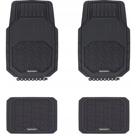 Tapis de sol MICHELIN en caoutchouc, lot de 4, noirs (1/4)
