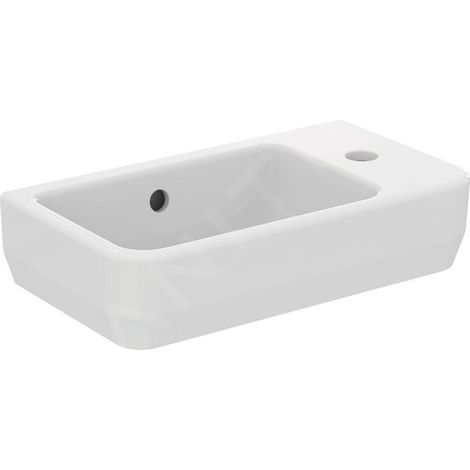 Ideal Standard i.Life S - Lave-mains 45x25 cm, avec trop-plein, trou pour robinetterie à droite, blanc T458601 (1/5)
