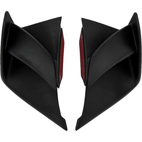Carénage aérodynamique fixe pour moto, aileron avant, noir mat (1/5)
