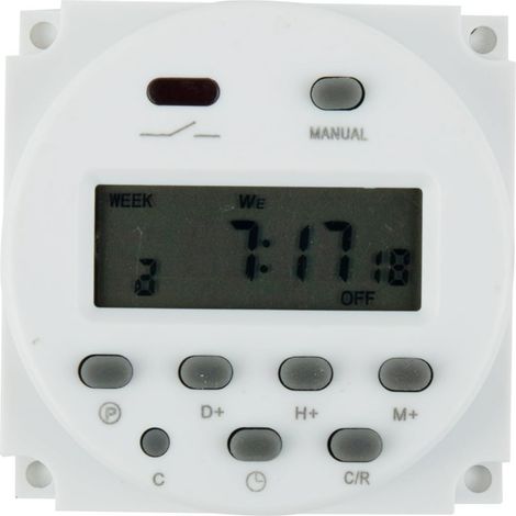 Minuterie numérique LCD 12 V CC 16 A avec relais de puissance (1/5)