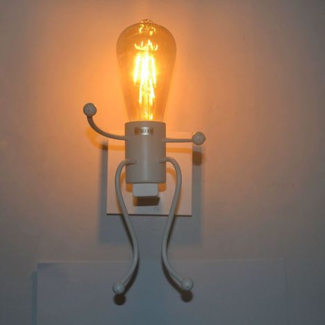 Applique Murales Lumière industrielle Créatif Lampes Intérieur rétro Iron Art déco E27 Base pour Bar, Chambre à Coucher, Cuisine, Restaurant, Caf (1/4)