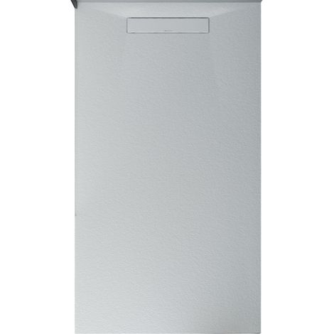 Duschwanne Bernstein LAVOA flach Mineralguss Steinoptik Weiß matt 90x160cm