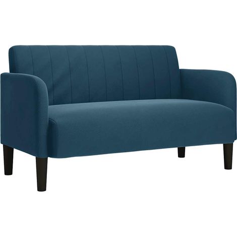 Divano Sofa Divanetto Blu 109 cm in Velluto (1/5)