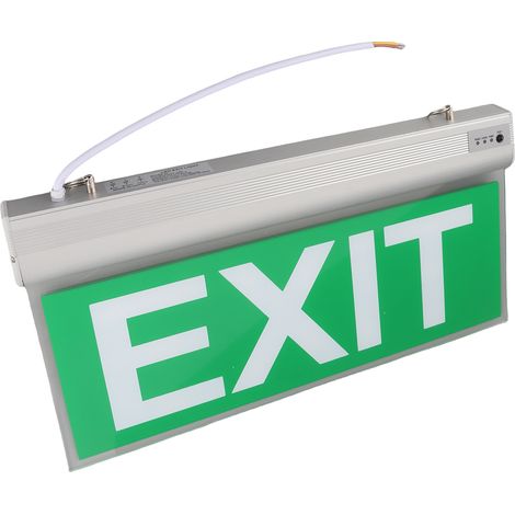 Lampe de signalisation de sortie de secours en acrylique 3W 12 LED, 110-220V (1/5)
