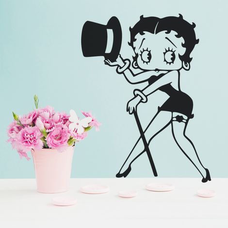 Sticker Mural - Betty Boop - 17x22 cm - Noir (1/3)