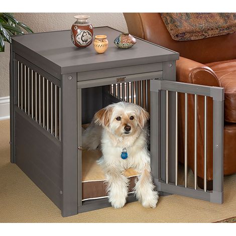 Jaula para Perros Confort Modelo Arkansas - Perrera de Interior - Cuatro Colores y Tres tamaños a Elegir (Gris, M (74,9x53,6x64cm)) (1/2)
