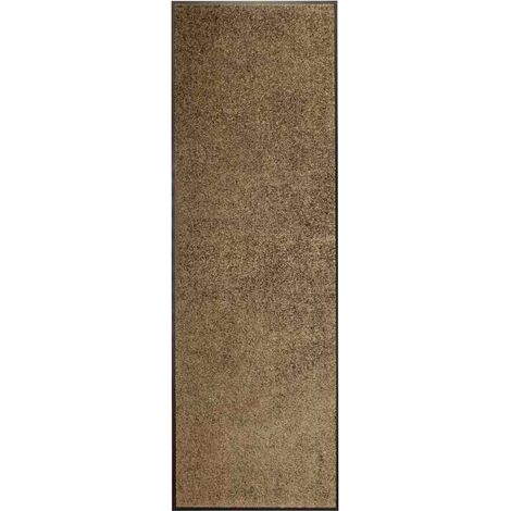 vidaXL Doormat Washable Brown 60x180 cm