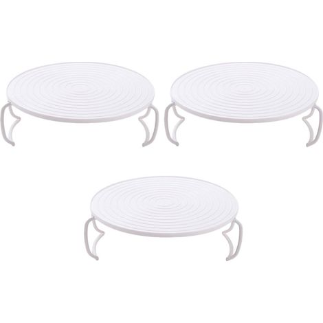 3pièces Support de Cuisson Abs Couches Rack de Rangement Empilable pour Micro-ondes Étagère Vapeur Multifonctionnelle Accessoire Cuisine et Facile à Nettoyer (1/5)