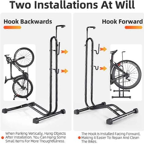 Support de stationnement multifonctionnel pour vélos WEST BIKING 3 en 1, présentoir d'intérieur pour vélos, support de réparation vertical pour vélos (modèle de base) (1/4)