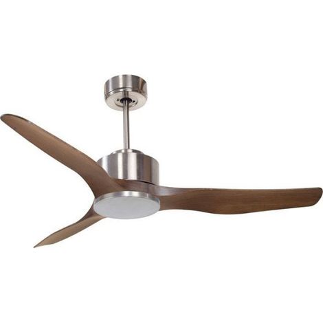 Modulo KlassFan - Super déstratificateur d'air wifi avec thermostat,  chromé et bois pour 70 à 90 m² ultra efficace KL DC3P4Wo