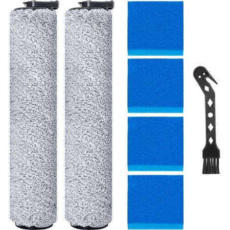 Rullo Spazzola e Filtro HEPA per Eureka New400 / New400 Gen2, Ricambi Aspirapolvere: 2 Rulli Spazzola, 4 Filtri Spugna, 1 Spazzola di Pulizia (1/5)