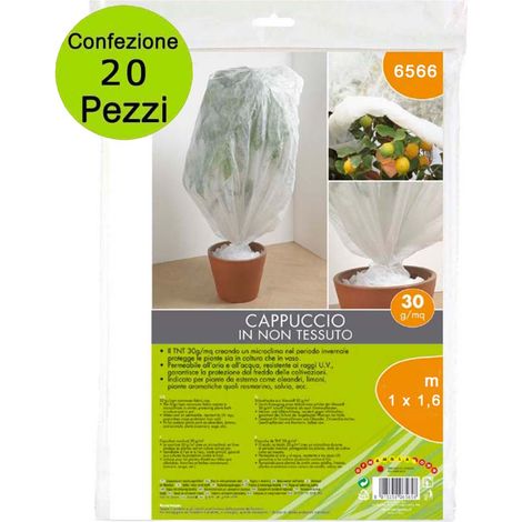 Multipack 20 pz telo di protezione per limoni olivi e magnolie cappuccio in tnt pesante 30 g/mq 1 x 1,6 metri