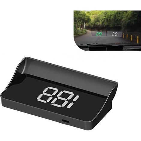 1 Affichage tête haute pour voiture, projecteur de compteur de vitesse universel haute définition pour pare-brise, compteur de vitesse numérique HUD pour voiture, compatible avec la plupart des voitur (1/5)