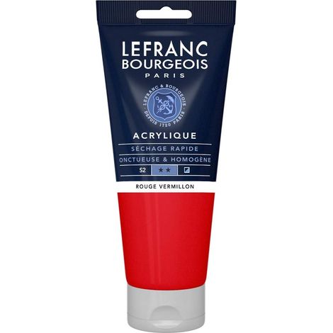 Lefranc Bourgeois Fine Acrylic Colore Acrilico, Rosso (Vermilion Red), 200 ml (1/2)