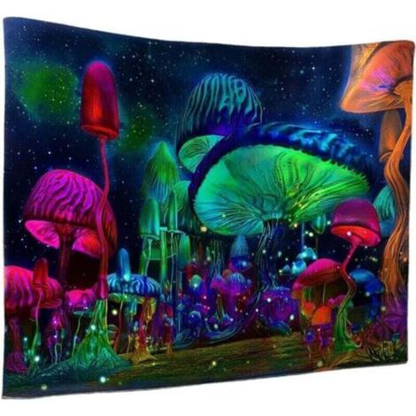 Mushroom Wall Tapestry Psychedelic Hippie Wall Hanging (1/4)