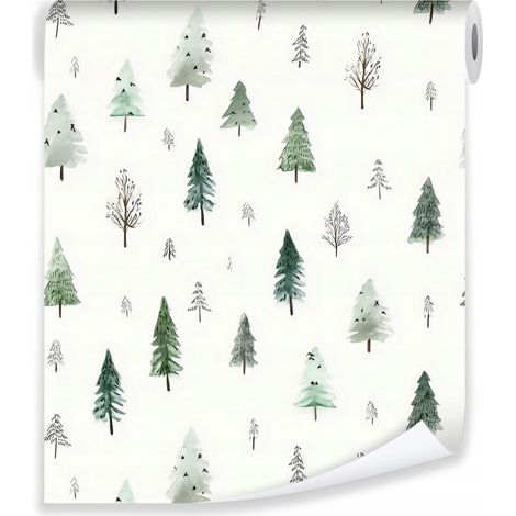 Papier peint pour enfants arbres fort doublure Murale pour chambre d'enfant (1/3)