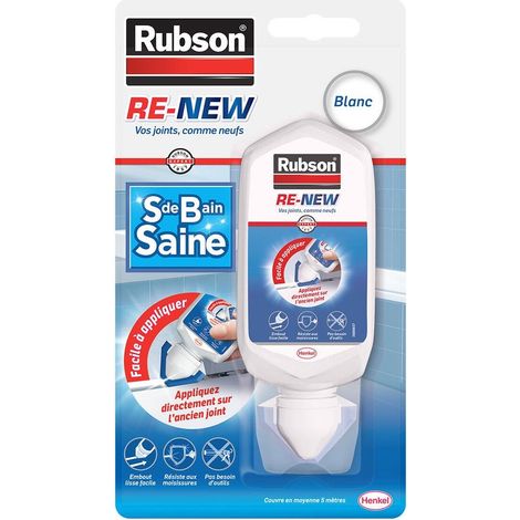 Sellador de silicona para baño RUBSON Re-new, blanco, 80 ml RUBSON (1/5)
