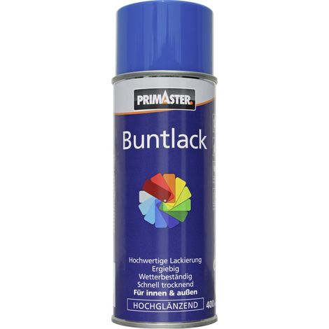 Primaster Lackspray 400ml Enzianblau Hochglänzend Wetterbeständig Sprühlack (1/2)