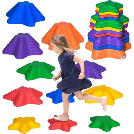 Jeu de galets empilables, pierres d’équilibre enfants, dalles de jardin antidérapantes, charge maximale 80 kg (1/5)