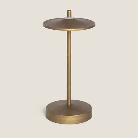 Lampada da Tavolo LED Portatile per Esterni con Batteria USB Ricaricabile Milevani Ottone (1/5)