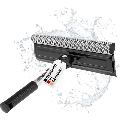 HEYNER® Auto Scheibenreiniger M25 25cm Aluminium Abzieher & Schwamm klappbar Breite 25cm Universal KFZ LKW Transporter