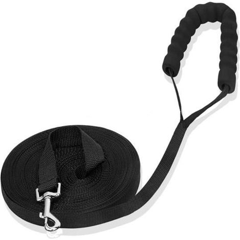 Longe pour Chien 20m, RUNEAY Laisse Chien 20m Longe pour Chien Noir, Laisse de Dressage pour Chien, Longue Laisse pour Chien (1/4)