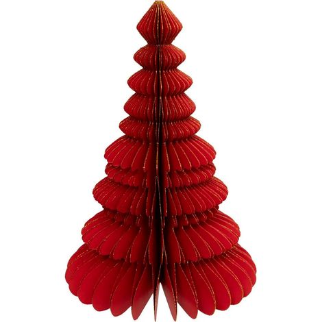 Sapin Déco en Papier "Kami" 30cm Rouge