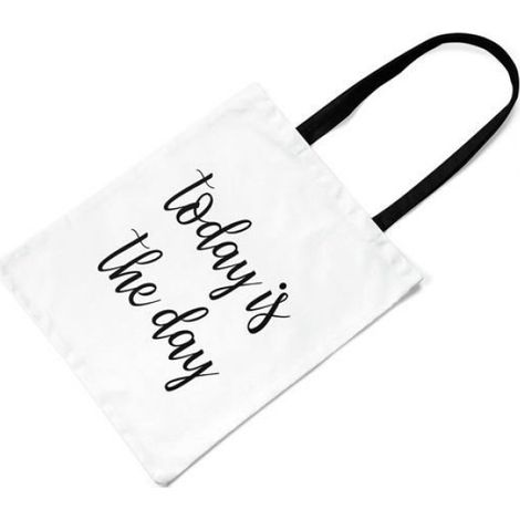 Tote bag Bonamaison en coton - sac shopping réutilisable 48×55 cm, anses longues, compact et durable (1/3)