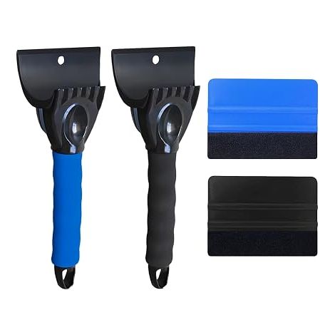 2 Pieces Car Ice Scraper And Car Scraper 2 Pieces Winter Snow Removal Tools Anti-Skiing Shovels Car Tool Accessories (1/5)