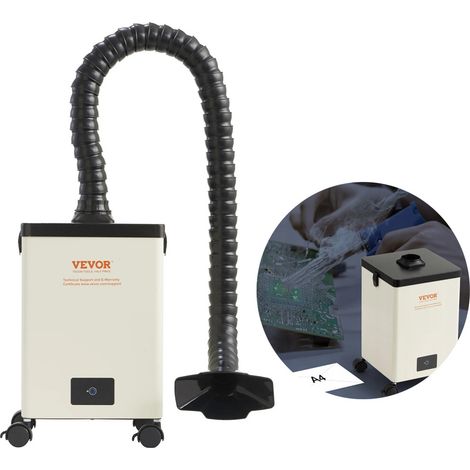 LOLLANDA Extracteur de fumées de soudure et de vapeur 100 W — Filtration à 3 niveaux, débit d'air de 240 m³/h — Unité d'extraction de fumées, de poussières et d'émanations à aspiration puissante (1/5)