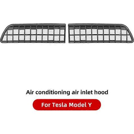 2 caches de protection pour entrée d'air Tesla Model Y 2020-2022 - Anti-insectes et anti-salissures - Cache avant pour climatisation - Noir (1/5)