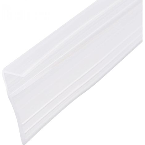 Joint d'étanchéité pour porte de douche en verre sans cadre, profilé F 3/8 po, avec gouttière 3/4