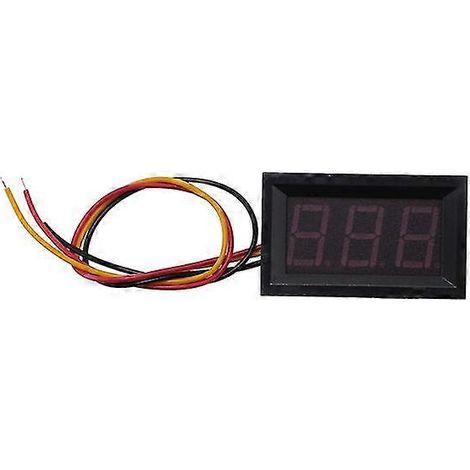 Voltmètre numérique LED 3 fils 0-99,9 V CC pour moteur automobile - VERT (1/5)