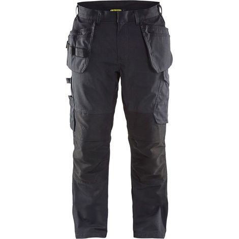 Pantalon services +stretch avec poches flottantes BLAKLADER 1496 - Noir / Gris foncé - 42 - Jambes longues (1/5)
