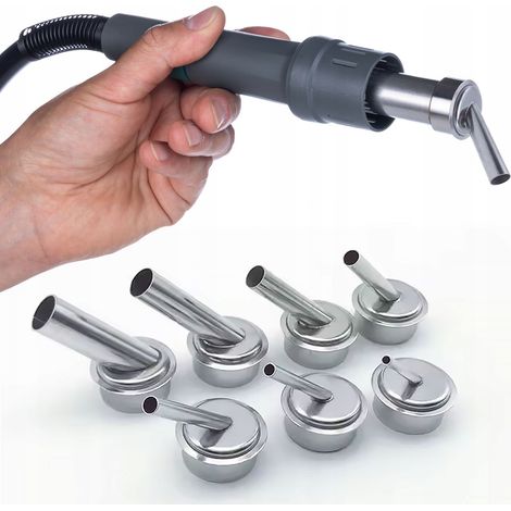 Rosfix Set Heißluftdüsen Abgewinkelt – 7 Größen 3–12 mm  Stahl, Hitzebeständig  Für Quick 861DW/DE/DA/DL & Rosfix AirFlow-X  Zubehör für Lötstationen & Kunststoffschweißen